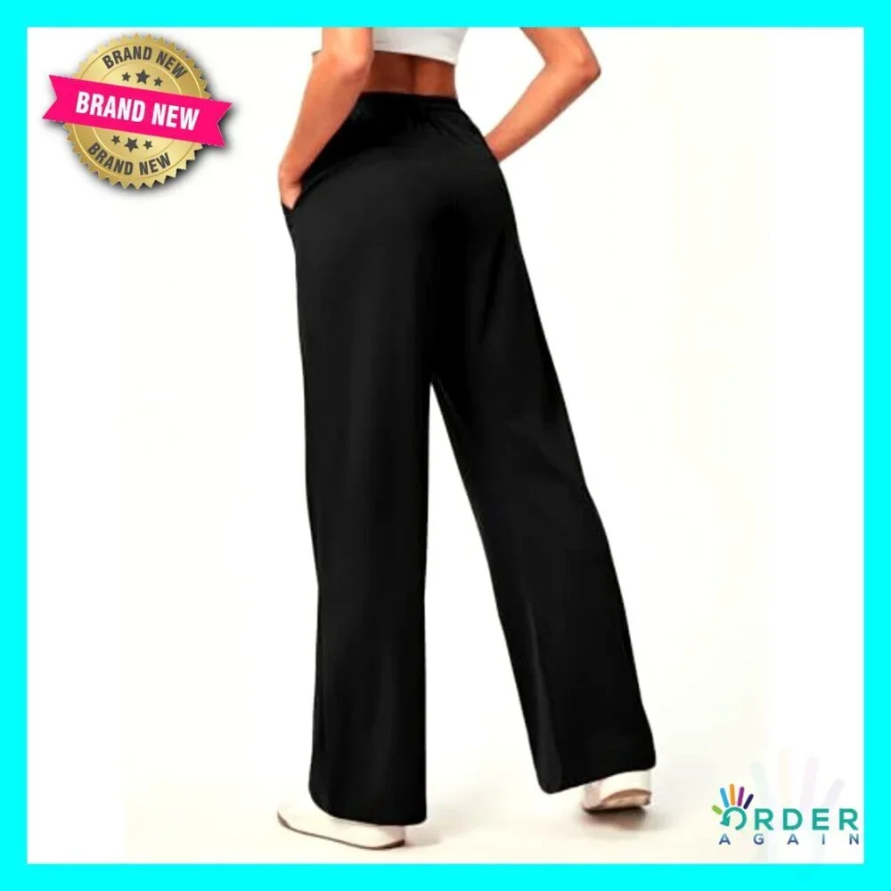 Wide Leg Stretchy Work Pants Women Business Casual Comfort Fit Trousers